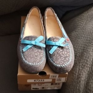 *Never worn* UGG Gray Leopard Loafers